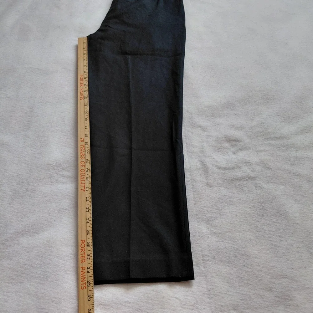 Roundtree & Yorke Mens Black Dress Pants 34x30 Flat Front Trousers Regular Fit